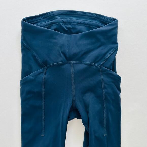 Lululemon Power Thru High-Rise Tight 25" Night Sea Blue Size 0 XXS Run Gym - Picture 3 of 7